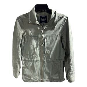 Madewell Fleet 100% Cotton Jacket Women's‎ XS Meadow Green Zip Military Utility